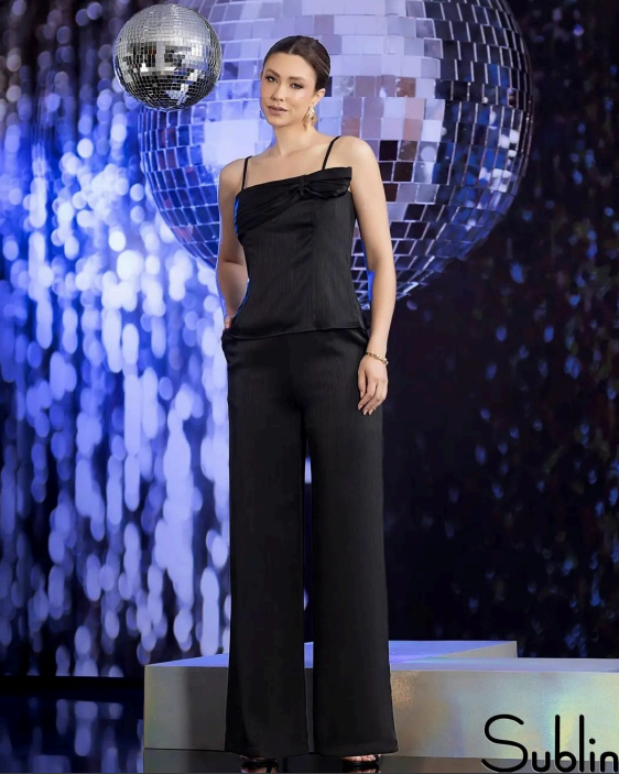 Conjunto de Calça Crepe Acetinado