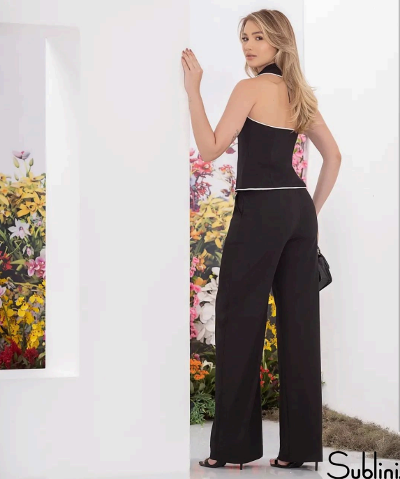 Conjunto de Calça com Blusa Frente Unica