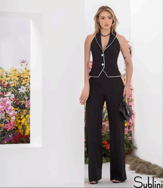 Conjunto de Calça com Blusa Frente Unica
